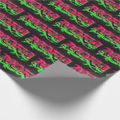 Nora Vorname Name Graffiti red green ラッピングペーパー (角)