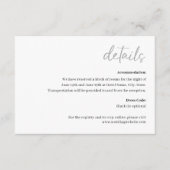 NORA | Wedding Minimalist Details Enclosure Card エンクロージャーカード (正面)