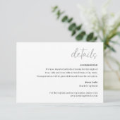 NORA | Wedding Minimalist Details Enclosure Card エンクロージャーカード (スタンド正面)