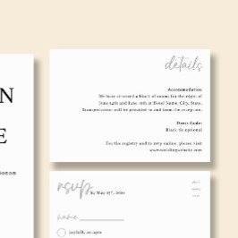 NORA | Wedding Minimalist Details Enclosure Card エンクロージャーカード
