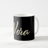 Nora white gold Handwriting Tasse Kaffeetasse コーヒーマグカップ (正面右)