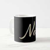 Nora white gold Handwriting Tasse Kaffeetasse コーヒーマグカップ (正面左)