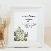 Norah - Bohemian Cactus Prickly Pear Custom Sign ポスター