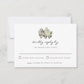 Norah - Prickly Pear Cactus Bohemian RSVPカード 招待状 (正面)