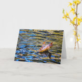 NorCalの自然の挨拶状: 浮遊葉 カード (黄色い花)