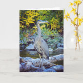 NorCalの自然の挨拶状: 素晴らしい青鷲カード カード (黄色い花)