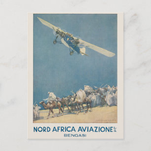 Nord Africa Aviazione Vintage Poster 1932 ポストカード