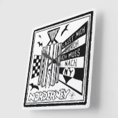 Norderney スクエア壁時計 (傾斜)