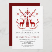 Nordic Buck and Doe Christmas Engagement Party 招待状 (正面/裏面)