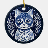 Nordic Cat Ornament セラミックオーナメント (正面)
