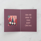 Nordic Christmas Gnomes Retro Modern Kitschmas カード (内部)