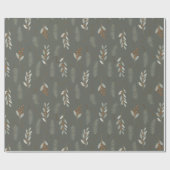 Nordic Christmas Scandinavian Woodland ラッピングペーパー (フラット)