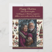 Nordic Christmas Village Cute Grand-Daughter Photo シーズンカード (正面)