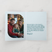 Nordic Cool Hand Drawn Merry Christmas Photo 箔シーズンカード (内側レイダウン)