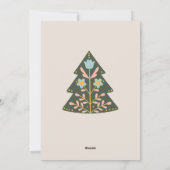 Nordic Folk Art Christmas Oval Photo シーズンカード (裏面)