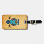 Nordic Folk Art Owl  ラゲッジタグ (正面横)