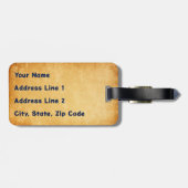 Nordic Folk Art Owl  ラゲッジタグ (裏面横)