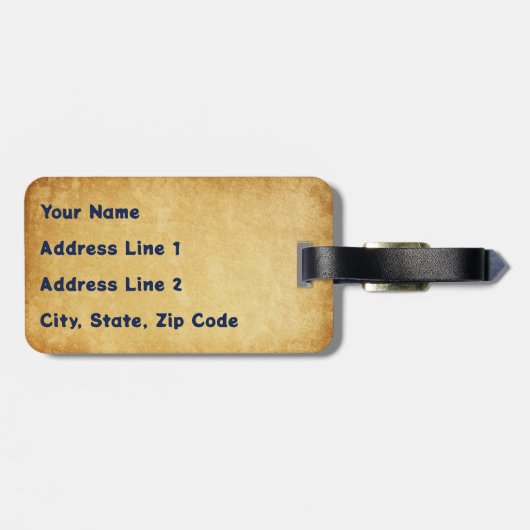 Nordic Folk Art Owl  ラゲッジタグ (裏面横)