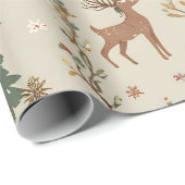 Nordic Folk Christmas Village Seamless Pattern ラッピングペーパー (ロールコーナー)