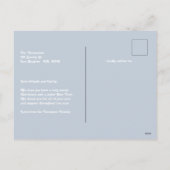 Nordic Glow New Year Retro Modern Blue Photo シーズンポストカード (裏面)