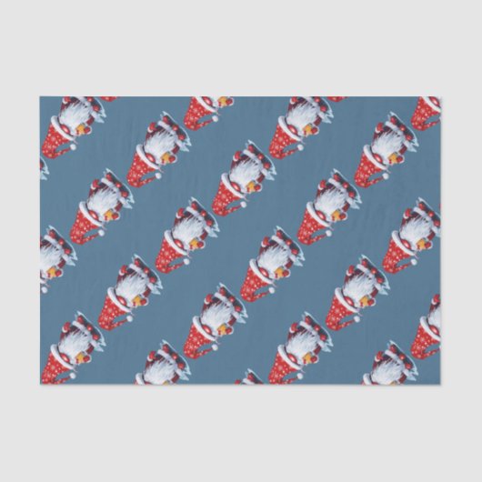 Nordic Gnome Holding A Candy Cane Cocktail 薄葉紙 (正面)