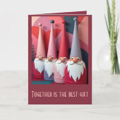 Nordic Gnomes Retro Modern Christmas Kitsch カード (正面)