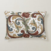 Nordic Heritage Rosemaling Design Accent Pillow アクセントクッション (正面)
