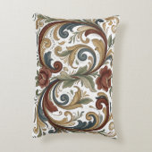 Nordic Heritage Rosemaling Design Accent Pillow アクセントクッション (裏面(縦))