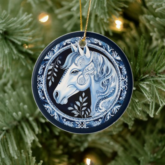 Nordic Horse Ornament セラミックオーナメント (ツリー)