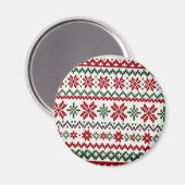 Nordic Knit Christmas Magnet マグネット (正面/裏面)