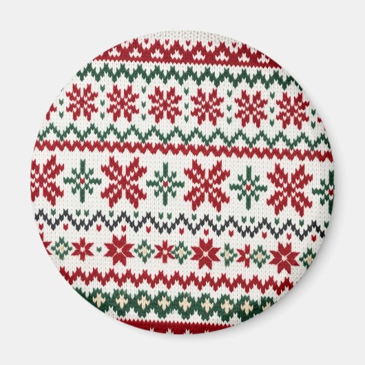 Nordic Knit Christmas Magnet マグネット (正面)