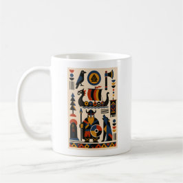 Nordic Legends – Geometric Art Mug コーヒーマグカップ