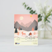 Nordic Minimal Business Personal Christmas ポストカード (スタンド正面)