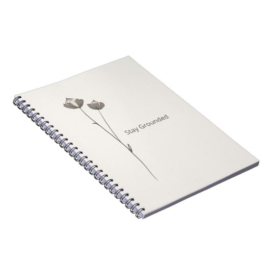 Nordic Minimal Nature Notebook - Stay Grounded ノートブック (右側)