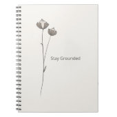 Nordic Minimal Nature Notebook - Stay Grounded ノートブック (正面)