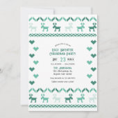 Nordic Mint Ugly Sweater Christmas Party 招待状 (正面)