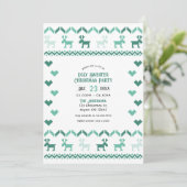 Nordic Mint Ugly Sweater Christmas Party 招待状 (スタンド正面)