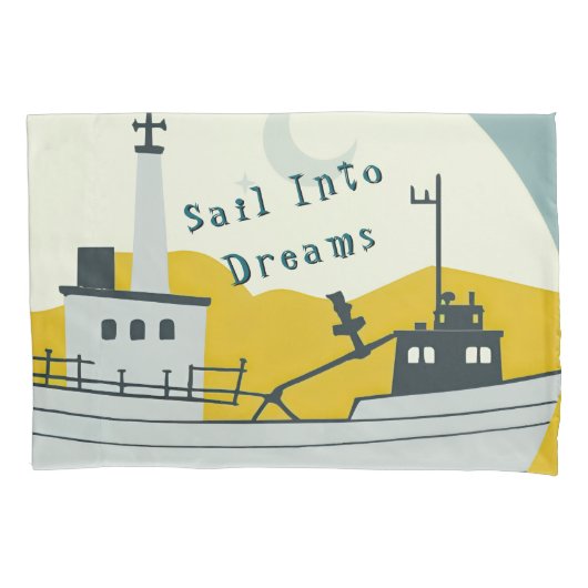 Nordic Moon Boat  枕カバー (正面)