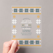 Nordic Night Ugly Sweater Christmas Party アクリル招待状 (インサイチュ (ポータブル))