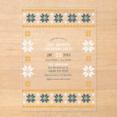 Nordic Night Ugly Sweater Christmas Party アクリル招待状 (正面)