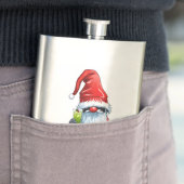 Nordic Nisse Gnome Gonk Holding A Glass Of‎ Lime フラスク (インサイチュ)