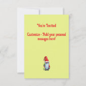 Nordic Nisse Gnome Gonk Holding A Glass Of‎ Lime  招待状 (裏面)