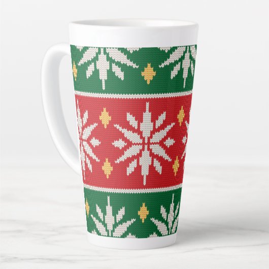 Nordic Noel Knit カフェラテマグ (左アングル)