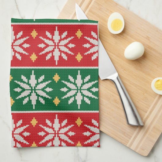 Nordic Noel Knit キッチンタオル (四つ折り)