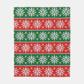 Nordic Noel Knit フリースブランケット (正面)