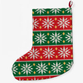Nordic Noel Knit ラージクリスマスストッキング (裏面)
