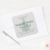 Nordic Noel Pine & Birch Candle Label スクエアシール (封筒)