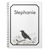 Nordic Raven Name Nature Lover Gift ノートブック (正面)