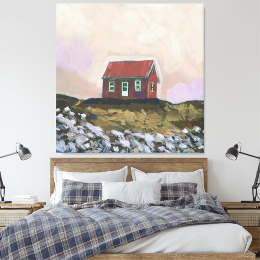Nordic Red House キャンバスプリント (インサイチュ (寝室))