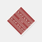 Nordic Reindeer Christmas Personalized  スタンダードカクテルナプキン (角)